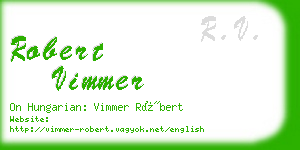 robert vimmer business card